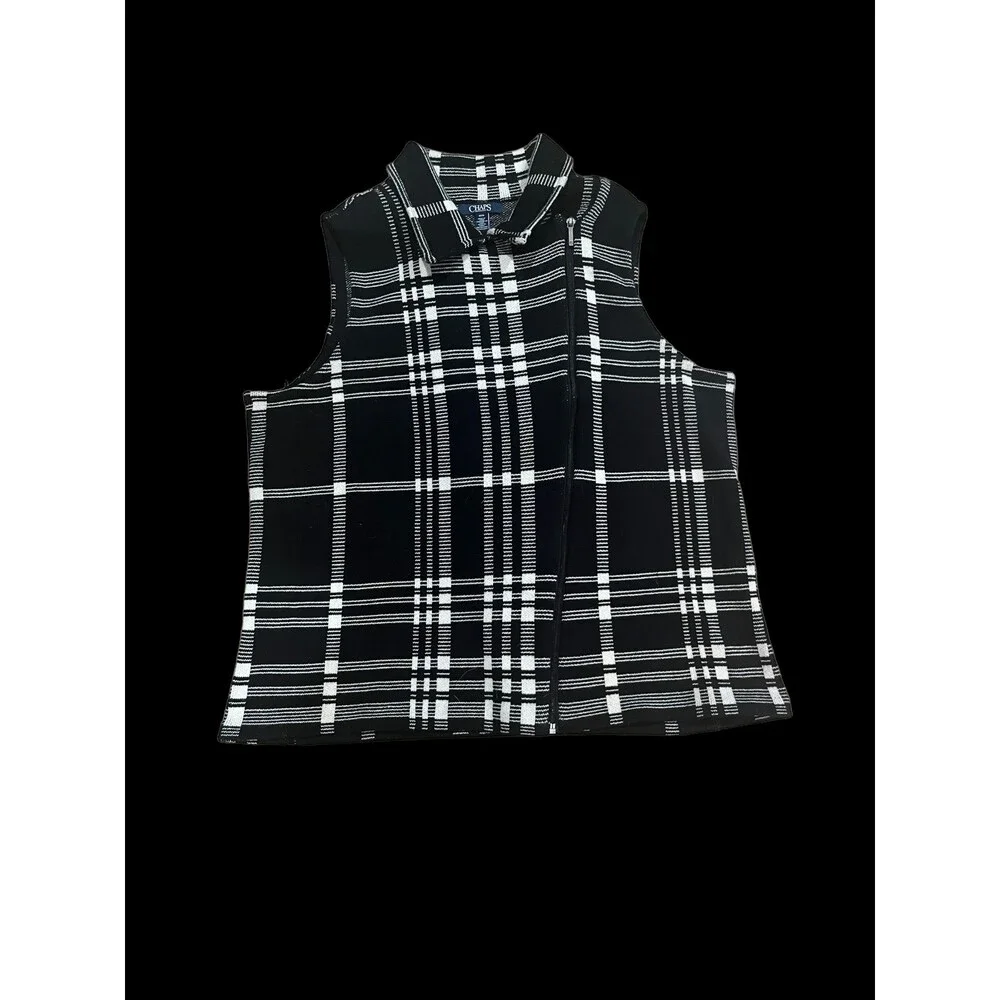 Chaps Zippered Sweater Vest Size OX/G - Picture 4 of 5